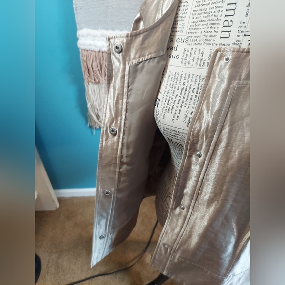 New Victoria Costa Ladies Metallic Cuffed Jacket XL - Picture 4 of 5